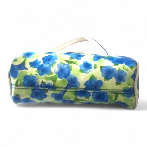 Dooney & Bourke Mini Barrel Bag Hydrangea Floral Coated Canvas Y2K Vintage - Picture 5 of 15